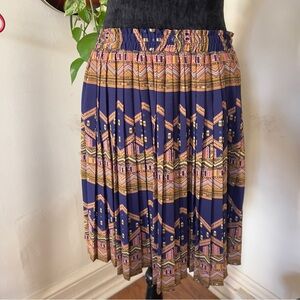Anthropologie Edme & Esllyte Colorful Pleated Skirt - Size Medium